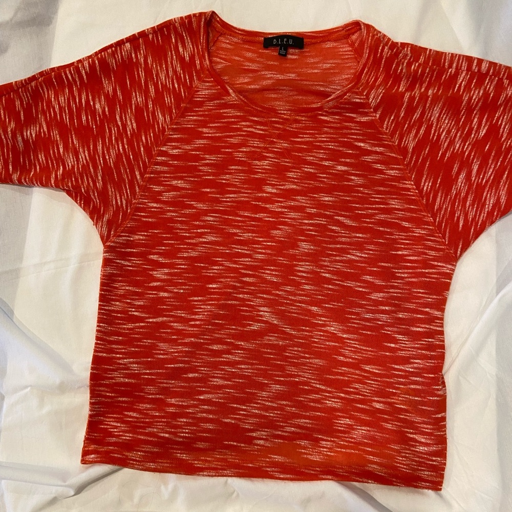 Orange and White Sweater